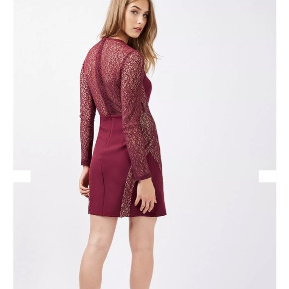 Long Sleeve Contour Lace Bodycon Dress by TopShop - Picture 4 of 4